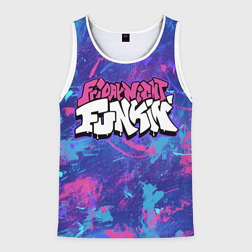 Мужская майка без рукавов Friday Night Funkin / 3D-Белый – фото 1