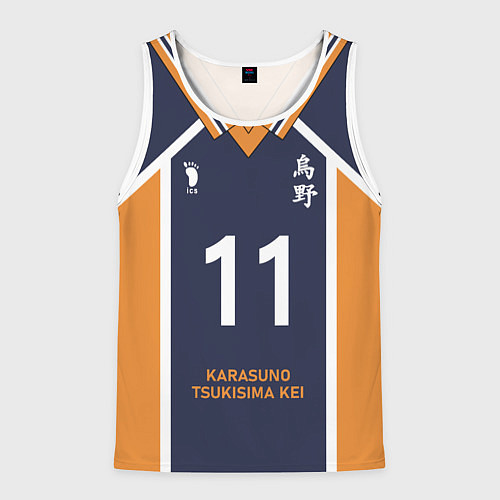 Мужская майка без рукавов KARASUNO 11 ФОРМА КАРАСУНО / 3D-Белый – фото 1