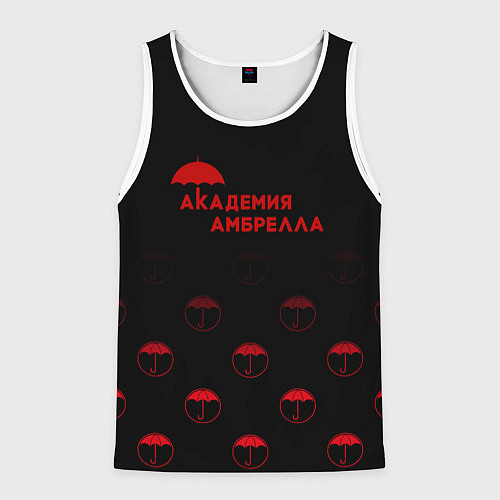 Мужская майка без рукавов Академия Амбрелла / 3D-Белый – фото 1
