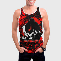 Майка-безрукавка мужская MONOKUMA МОНОКУМА BLOOD, цвет: 3D-белый — фото 2