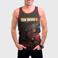 Майка-безрукавка мужская Team Fortress, цвет: 3D-красный — фото 2
