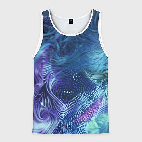 Мужская майка без рукавов Абстракция / 3D-Белый – фото 1