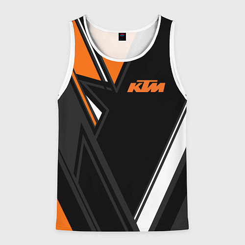Мужская майка без рукавов KTM КТМ / 3D-Белый – фото 1
