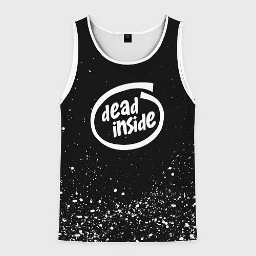Мужская майка без рукавов DEAD INSIDE / 3D-Белый – фото 1