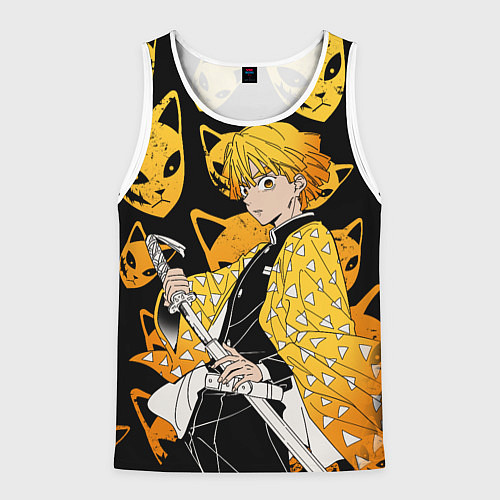 Мужская майка без рукавов ЗЕНИТЦУ КЛИНОК РАССЕКАЮЩИЙ / 3D-Белый – фото 1