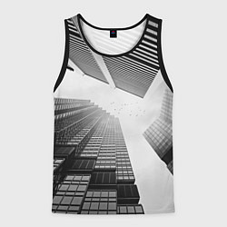 Майка-безрукавка мужская Минимализм, цвет: 3D-черный