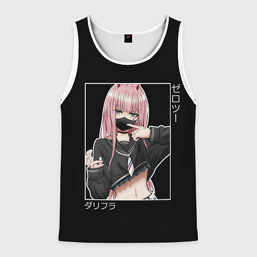 Мужская майка без рукавов Zero Two / 3D-Белый – фото 1