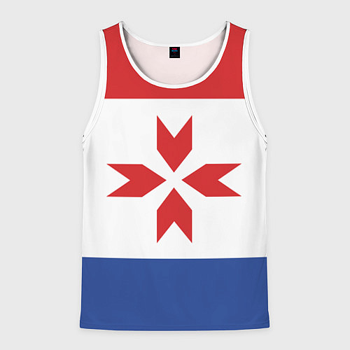 Мужская майка без рукавов Мордовия / 3D-Белый – фото 1