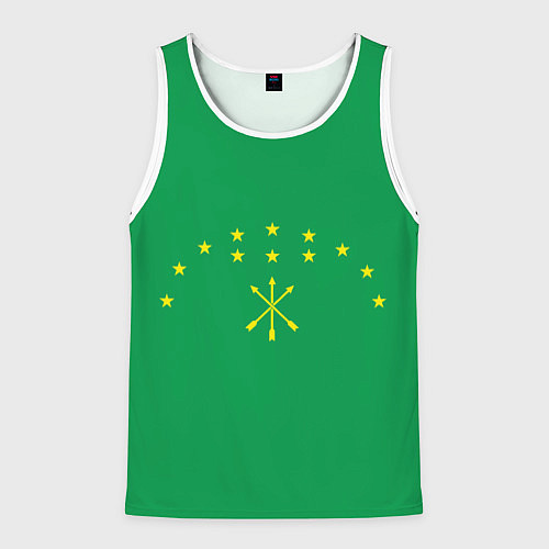 Мужская майка без рукавов Адыгея / 3D-Белый – фото 1