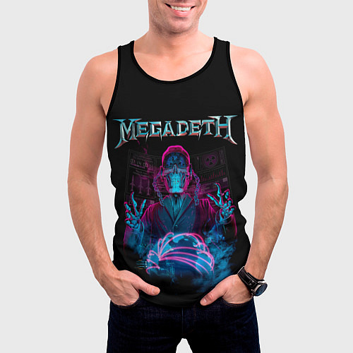 Мужская майка без рукавов MEGADETH / 3D-Черный – фото 3