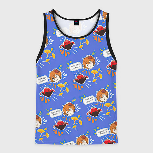 Мужская майка без рукавов Тарталья на обеде / 3D-Черный – фото 1