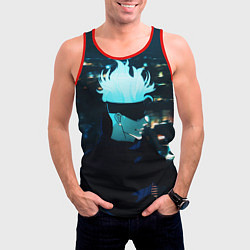 Майка-безрукавка мужская Магическая битва, цвет: 3D-красный — фото 2