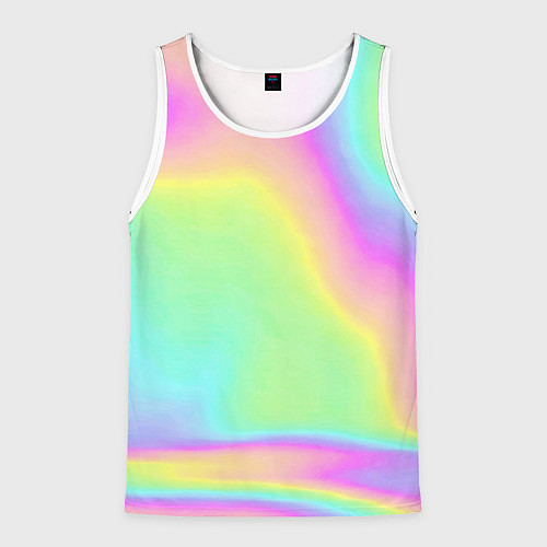 Мужская майка без рукавов Цвет волшебства / 3D-Белый – фото 1