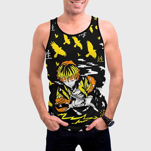 Мужская майка без рукавов ЗЕНИЦУ АГАЦУМА / 3D-Черный – фото 3