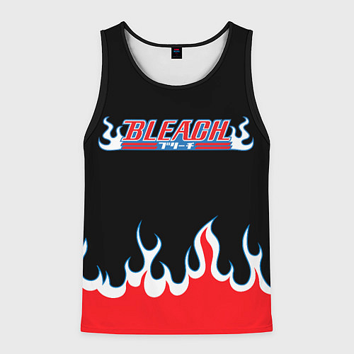 Мужская майка без рукавов BLEACH FLAME БЛИЧ ПЛАМЯ / 3D-Черный – фото 1