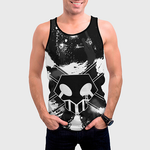 Мужская майка без рукавов БЛИЧ ШИНИГАМИ ЛОГО НА СПИНЕ / 3D-Черный – фото 3