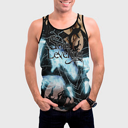 Майка-безрукавка мужская Solo leveling, цвет: 3D-черный — фото 2