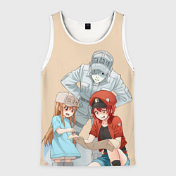 Мужская майка без рукавов Клетки за работой