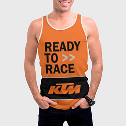 Майка-безрукавка мужская KTM READY TO RACE Z, цвет: 3D-белый — фото 2