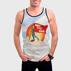 Майка-безрукавка мужская Лозунг, цвет: 3D-черный — фото 2