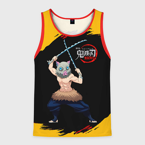 Мужская майка без рукавов Иноске Хашибира Kimetsu no Yaiba / 3D-Красный – фото 1
