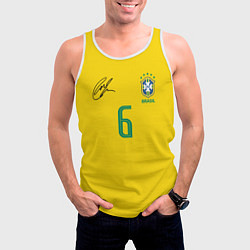 Майка-безрукавка мужская Р Карлос футболка сборной, цвет: 3D-белый — фото 2