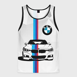 Майка-безрукавка мужская BMW БМВ M PERFORMANCE, цвет: 3D-черный