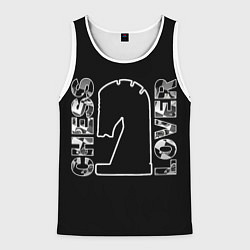 Мужская майка без рукавов Chess Lover Конь Шахматы