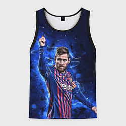 Майка-безрукавка мужская Lionel Messi Barcelona 10, цвет: 3D-черный