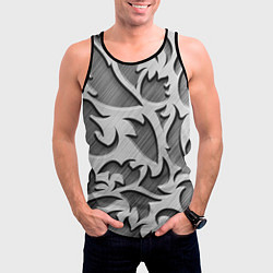 Майка-безрукавка мужская Монохромный узор, цвет: 3D-черный — фото 2