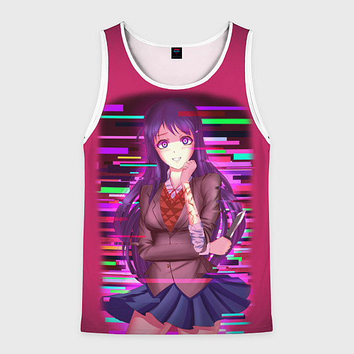 Мужская майка без рукавов Literature Club Юри Yuri / 3D-Белый – фото 1
