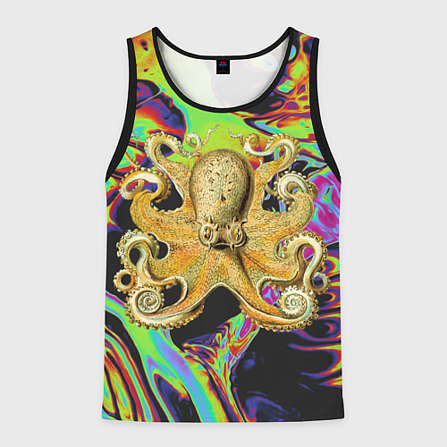 Мужская майка без рукавов Octopus Ink / 3D-Черный – фото 1