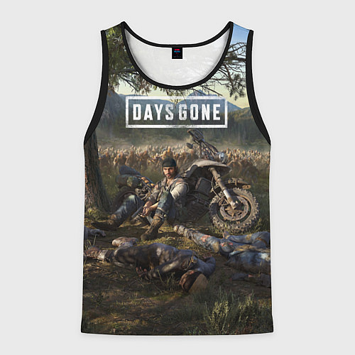 Мужская майка без рукавов Days gone Дикон и толпа фриков / 3D-Черный – фото 1