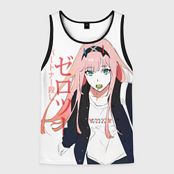 Майка-безрукавка мужская Zero Two, Darling in the Franx, цвет: 3D-черный