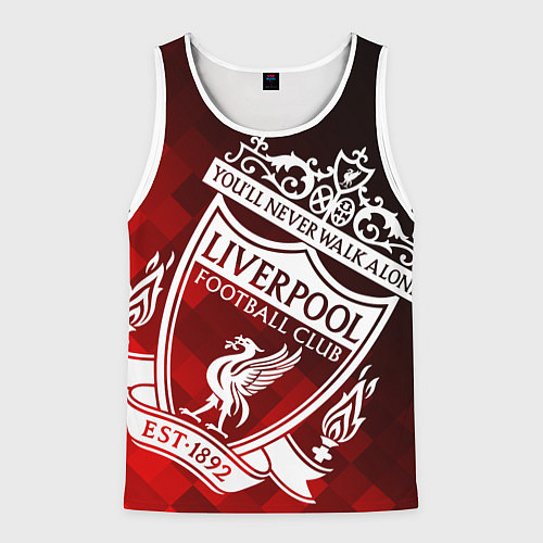 Мужская майка без рукавов LIVERPOOL ЛИВЕРПУЛЬ / 3D-Белый – фото 1