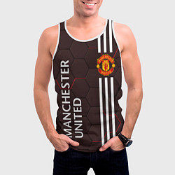 Майка-безрукавка мужская МАНЧЕСТЕР MANCHESTER ПЛИТЫ, цвет: 3D-белый — фото 2