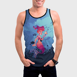 Майка-безрукавка мужская Mermaid Русалочка Z, цвет: 3D-черный — фото 2