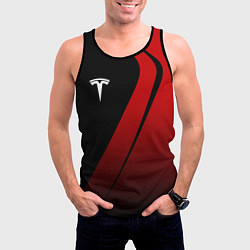 Майка-безрукавка мужская TESLA MOTORS ТЕСЛА, цвет: 3D-черный — фото 2