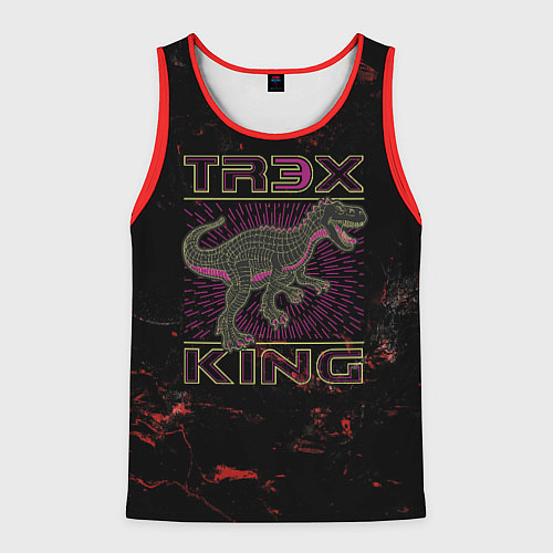 Мужская майка без рукавов T-rex KING / 3D-Красный – фото 1