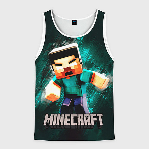 Мужская майка без рукавов MINECRAFT / 3D-Белый – фото 1