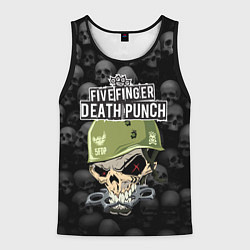 Майка-безрукавка мужская Five Finger Death Punch 5FDP Z, цвет: 3D-черный