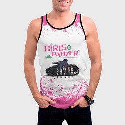 Майка-безрукавка мужская Девушки и танки Pink Z, цвет: 3D-черный — фото 2