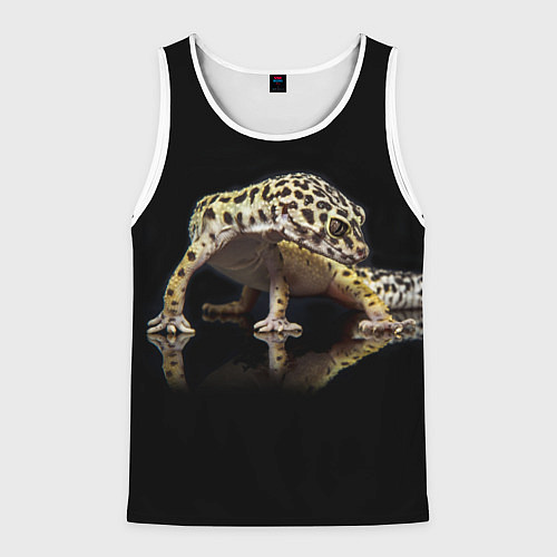 Мужская майка без рукавов ЭУБЛЕФАР EUBLEPHARIS / 3D-Белый – фото 1