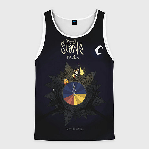 Мужская майка без рукавов Двигайся и не голодай / 3D-Белый – фото 1