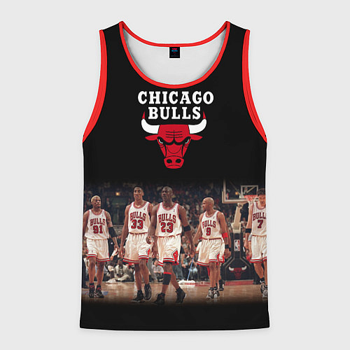 Мужская майка без рукавов CHICAGO BULLS 3 / 3D-Красный – фото 1