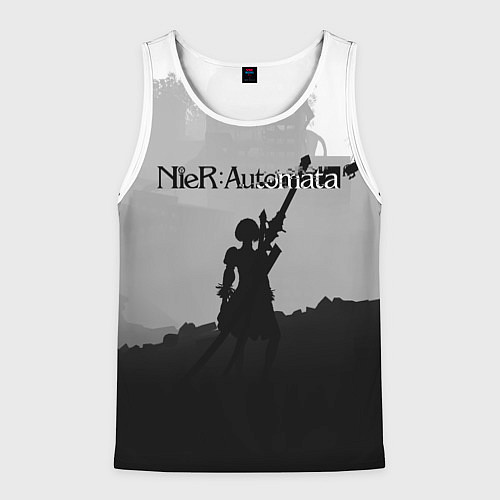 Мужская майка без рукавов Nier Automata Z / 3D-Белый – фото 1