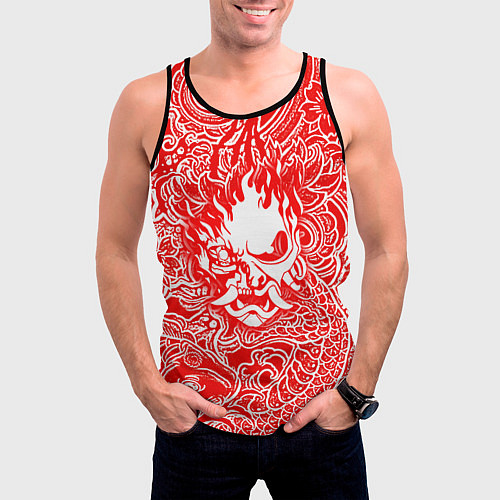 Мужская майка без рукавов Samurai / 3D-Черный – фото 3