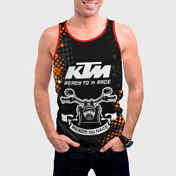Майка-безрукавка мужская KTM MOTORCYCLES КТМ МОТОЦИКЛЫ, цвет: 3D-красный — фото 2