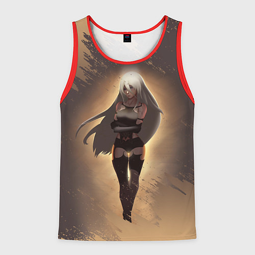 Мужская майка без рукавов Type A No 2 Nier Automata Z / 3D-Красный – фото 1