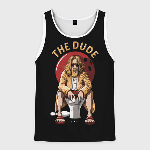 Мужская майка без рукавов THE DUDE Big Lebowski / 3D-Белый – фото 1